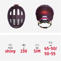 Detská cyklistická prilba ABUS Smiley 3.0 ACE LED - fialová - veľkosť M 5