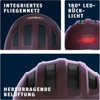 Detská cyklistická prilba ABUS Smiley 3.0 ACE LED - fialová - veľkosť M 4