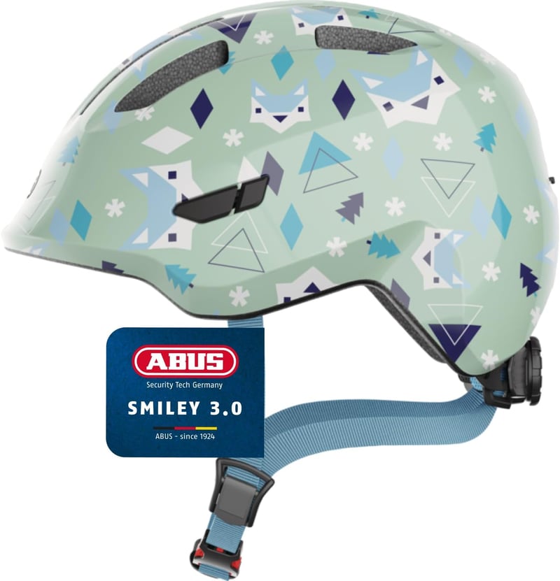 ABUS Smiley 3.0 gyerek kerékpáros sisak lányoknak és fiúknak, copf nyílással - M (50 - 55 cm), Light green (green Nordic)