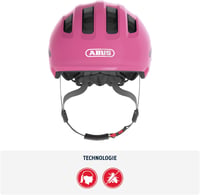 ABUS Smiley 3.0 gyerek kerékpáros sisak lányoknak és fiúknak, copf nyílással - S (45 - 50 inches), Pink (shiny pink) 2
