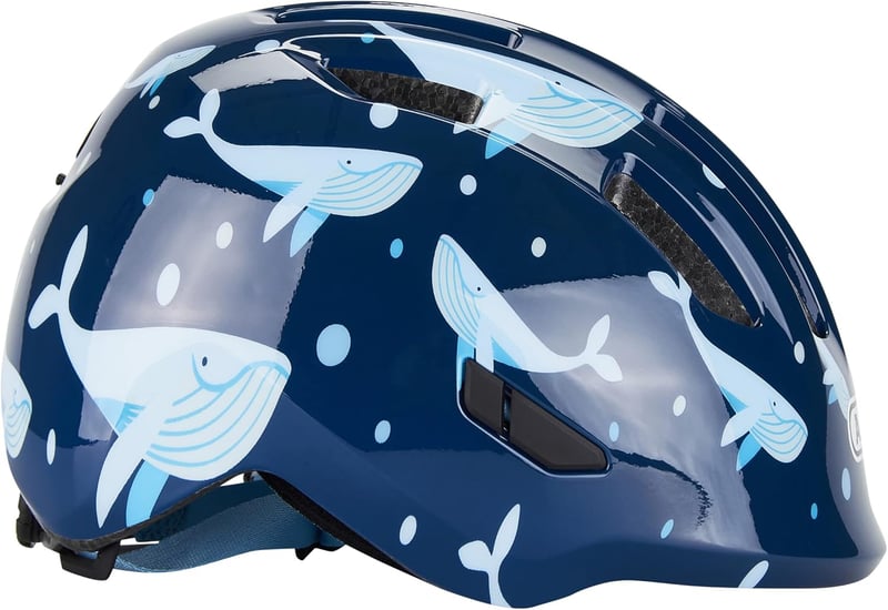 ABUS Smiley 3.0 gyerek biciklis sisak lányoknak és fiúknak, farok nyílással - M (50 - 55 cm), Blue (blue whale)
