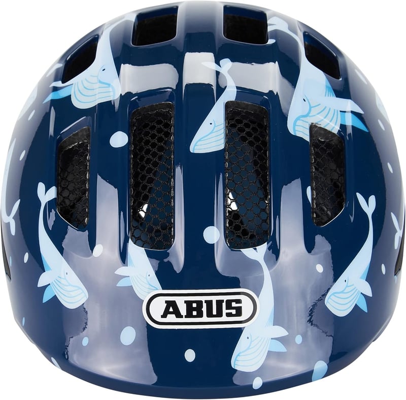 ABUS Smiley 3.0 gyerek biciklis sisak lányoknak és fiúknak, farok nyílással - M (50 - 55 cm), Blue (blue whale)