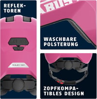 ABUS Smiley 3.0 gyerek kerékpáros sisak lányoknak és fiúknak, copf nyílással - S (45 - 50 inches), Pink (shiny pink) 5