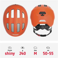 Detská cyklistická prilba ABUS Smiley 3.0 – oranžová – veľkosť M 3