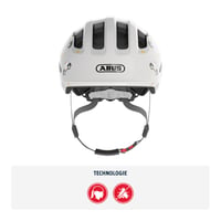 Detská cyklistická prilba ABUS Smiley 3.0, veľkosť M, sivá s motívom áut, hlboký strih, priestor na vrkoč, pre dievčatá aj chlapcov 2