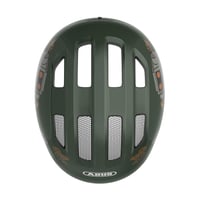 Detská cyklistická prilba ABUS Smiley 3.0 s hlbokým strihom a priestorom na vrkoč, pre dievčatá a chlapcov, so vzorom zeleného robota, veľkosť S 4