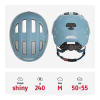 Detská cyklistická prilba ABUS Smiley 3.0 s hlbokým strihom a otvorom na vrkoč, pre dievčatá aj chlapcov 50 – 55 cm 3