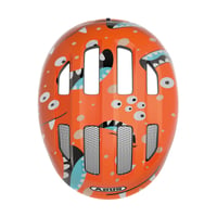 Cască de ciclism pentru copii ABUS Smiley 3.0 - Orange Monster, mărimea S (45-50 cm), pentru fete și băieți, cu spațiu pentru coadă de cal 5