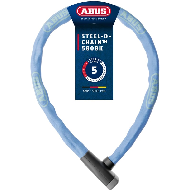 Reťazový zámok na bicykel ABUS Steel-O-Chain 5805K - 75 cm - Modrý - Oceľová reťaz - Úroveň zabezpečenia 5