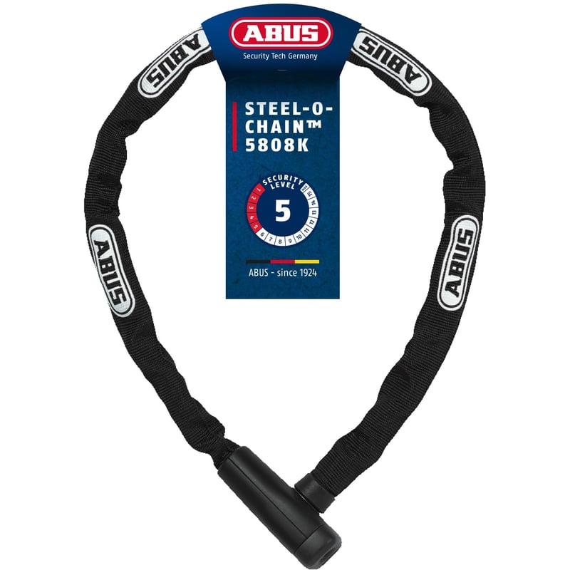 ABUS Steel-O-Chain 5805K lančana brava za bicikl – Čelična brava za bicikl, sigurnosna razina 5