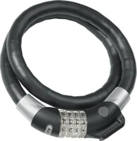 Zámok na bicykel ABUS Steel-O-Flex Raydo Pro 1460/85 s držiakom - 85 cm špirálový káblový zámok, bezpečnostná úroveň 6, čierny 2