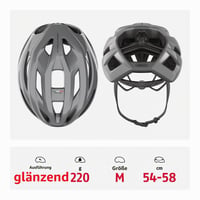 Cască de ciclism ABUS StormChaser ACE - Cască ușoară de șosea pentru curse, ture pe pietriș și ciclocros - Mărimea M, Gri 3