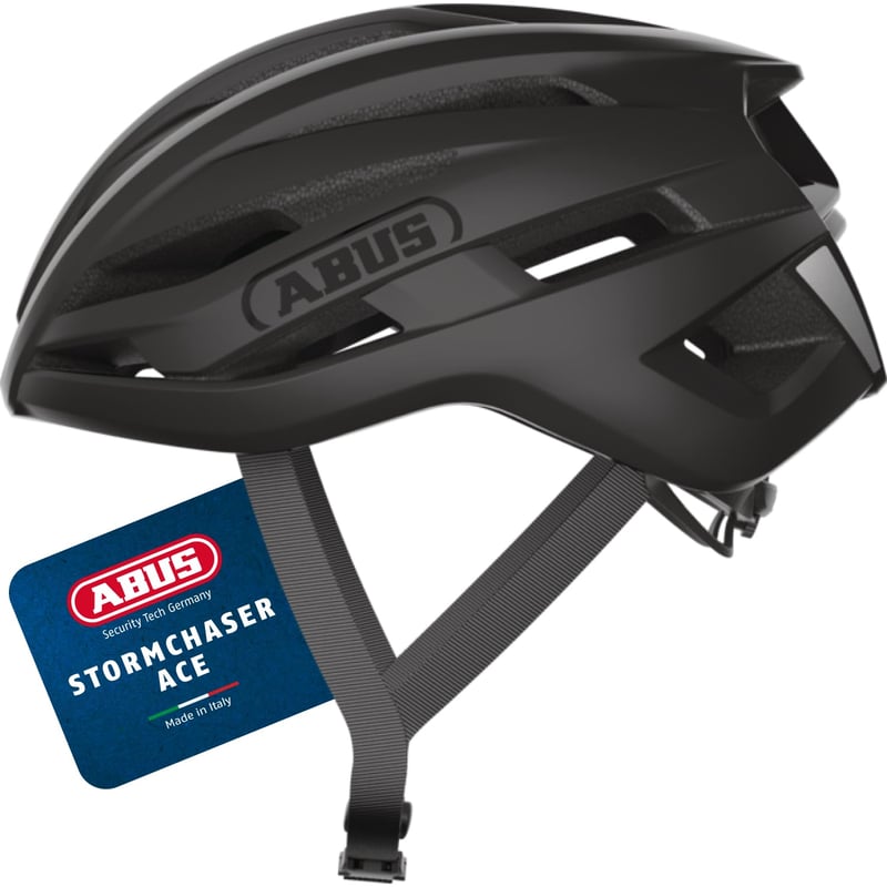 Cască de ciclism ușoară ABUS StormChaser ACE - Pentru ciclism de șosea, gravel și ciclocros, pentru bărbați și femei - Mărimea M, negru