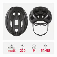 Cască de ciclism ușoară ABUS StormChaser ACE - Pentru ciclism de șosea, gravel și ciclocros, pentru bărbați și femei - Mărimea M, negru 3