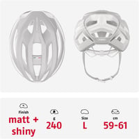 ABUS StormChaser ACE könnyű kerékpáros sisak verseny és gravel túrához - L (57 - 61 cm), Pure Grey 3