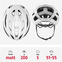 ABUS StormChaser ACE könnyű kerékpáros sisak verseny gravel túrához - S (51-55 cm), White (polar white) 3