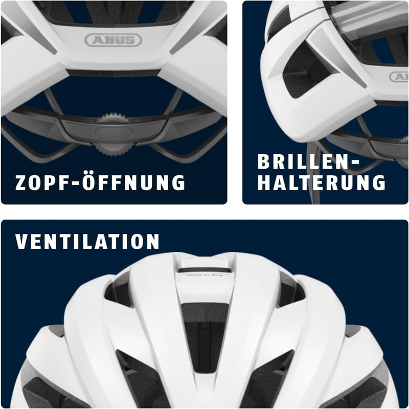 ABUS StormChaser ACE könnyű kerékpáros sisak verseny gravel túrához - S (51-55 cm), White (polar white)