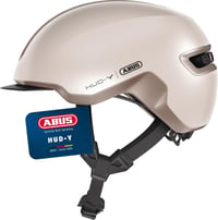 ABUS Urban Helmet HUD-Y mágneses LED hátsó lámpával és záródással - L (57 - 61 cm), Beige (champagne gold) 1