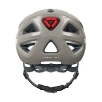Cyklistická prilba ABUS Urban-I 3.0 so zadným svetlom a magnetickou prackou – lesklá sivá – veľkosť L 3