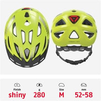 ABUS Urban-I 3.0 kerékpáros sisak hátsó lámpával és napellenzővel - sárga - M-es méret 3