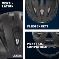 ABUS Urban-I 3.0 Városi Kerékpáros Sisak Hátsó Lámpa és Mágneses Zárral - L (56 - 61 inches), Black (velvet black) 3