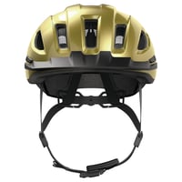 Cască de ciclism urban ABUS Urban-I 4.0, mărimea M, galbenă - cu lumină spate reîncărcabilă, cataramă magnetică, fantă pentru coadă de cal, pentru femei și bărbați 2