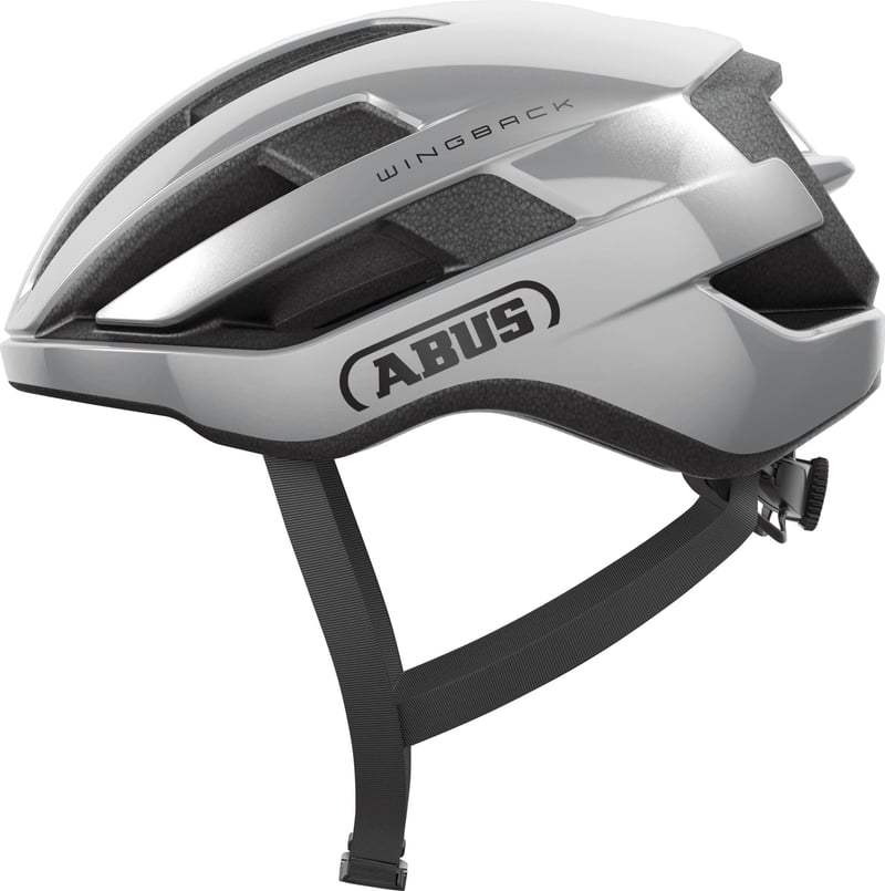 Cyklistická prilba ABUS WingBack – na šport i na každý deň, pre dospelých a mládež – strieborná, veľkosť S (51 – 55 cm)