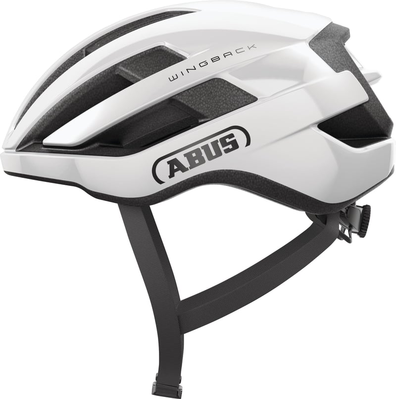 Cască de ciclism ABUS WingBack – Cască de protecție sportivă pentru șosea, pentru adulți și tineri – Alb, mărimea M