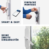 Mâner inteligent pentru fereastră ABUS WINTECTO One cu alarmă – Acționare inteligentă a ferestrei, argintiu 3