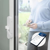 Mâner inteligent pentru fereastră ABUS WINTECTO One cu alarmă – Acționare inteligentă a ferestrei, argintiu 5
