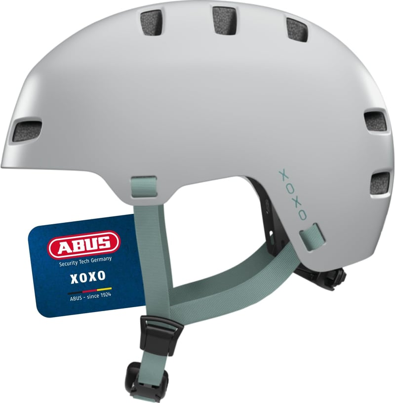 ABUS XOXO skater stílusú városi sisak kerékpárhoz, gördeszkához, rollerhez - szürke - S-es méret (51-55 cm)