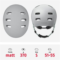 ABUS XOXO skater stílusú városi sisak kerékpárhoz, gördeszkához, rollerhez - szürke - S-es méret (51-55 cm) 3