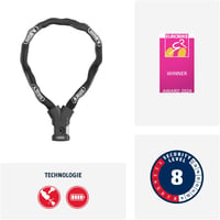 ABUS Yardo 7807F ujjlenyomatos láncos kerékpárzár - 110 cm 2