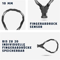 ABUS Yardo 7807F ujjlenyomatos láncos kerékpárzár - 110 cm 4