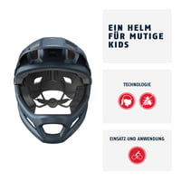 Detská a juniorská MTB prilba ABUS YouDrop FF s odnímateľným chráničom brady, celotvárová cyklistická prilba pre začiatočníkov 2