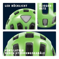 Detská a juniorská cyklistická prilba ABUS Youn-I 2.0 so zabudovaným svetlom pre dievčatá a chlapcov 4