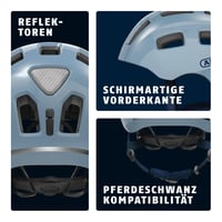 Detská a juniorská cyklistická prilba ABUS Youn-I 2.0 so svetlom – pre dievčatá a chlapcov 3