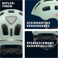 ABUS Youn-I 2.0 Gyerek Kerékpáros Sisak Fénnyel Fiúknak és Lányoknak - M (52 - 57 cm), Mint (iced mint) 3