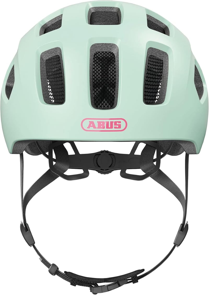 ABUS Youn-I 2.0 Gyerek Kerékpáros Sisak Fénnyel Fiúknak és Lányoknak - M (52 - 57 cm), Mint (iced mint)