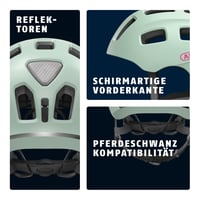 Cască de ciclism pentru copii ABUS Youn-I 2.0 cu lanternă - mărimea S (48-54 cm) - Iced Mint - pentru fete și băieți 3