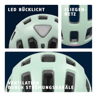 Cască de ciclism pentru copii ABUS Youn-I 2.0 cu lanternă - mărimea S (48-54 cm) - Iced Mint - pentru fete și băieți 5