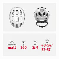 Cyklistická prilba ABUS Youn-I 2.0 pre deti a mládež, so zabudovaným svetlom, Polar White, veľkosť M (52-57 cm) 5