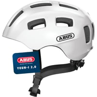Cyklistická prilba ABUS Youn-I 2.0 pre deti a mládež, so zabudovaným svetlom, Polar White, veľkosť M (52-57 cm) 1
