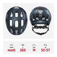 Cască de bicicletă ABUS Youn-I 2.0 cu lumină pentru copii și tineri - Albastru, mărimea M (52-57 cm) 3