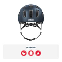 Cască de bicicletă ABUS Youn-I 2.0 cu lumină pentru copii și tineri - Albastru, mărimea M (52-57 cm) 2