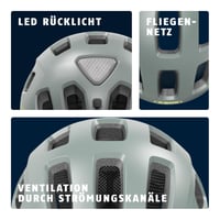 Cyklistická prilba ABUS Youn-I 2.0 s LED svetlom pre deti a mládež, unisex prilba na bicykel 5