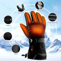 ABXMAS Fűthető Kesztyű Férfi Női Unisex 7.4V 3200mAh Akkumulátoros Téli Sport Síelés Fekete Pamut S Méret 3