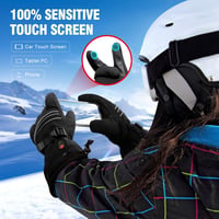 ABXMAS Fűthető Kesztyű Férfi Női Unisex 7.4V 3200mAh Akkumulátoros Téli Sport Síelés Fekete Pamut S Méret 6