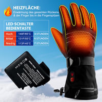 ABXMAS Fűthető Kesztyű M-es  7.4V 3200mAh Elektromos Téli Sport - L, Midnight Black 2