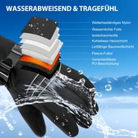 ABXMAS Fűthető Kesztyű M-es  7.4V 3200mAh Elektromos Téli Sport - L, Midnight Black 3